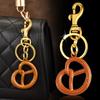 Style Fruit Keychain Keyring With Resin Dimpled Alloy For Car And Bag Decor