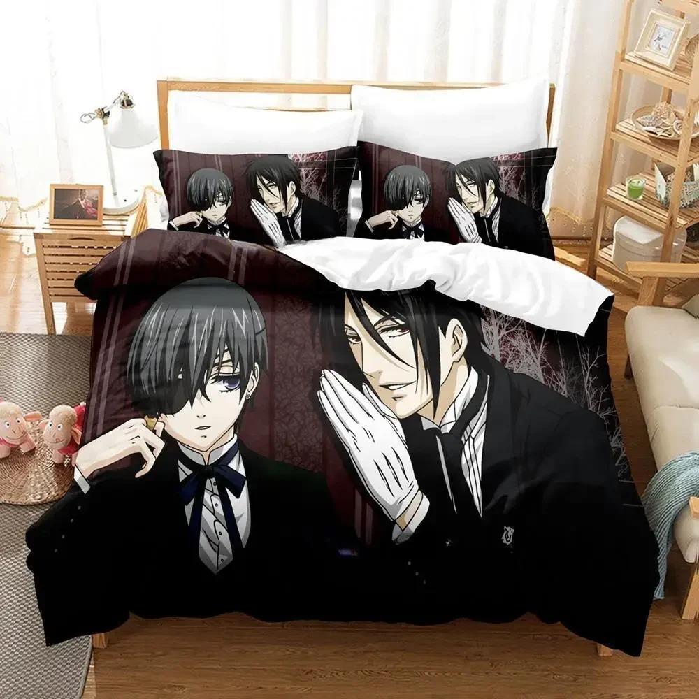 Nuovo Biancheria da Letto Black Butler Anime Fresco Sebastian Ciel Dakimakura Set Lenzuola Copripiumino Singolo Doppio Microfibra Copriletto per Adulti