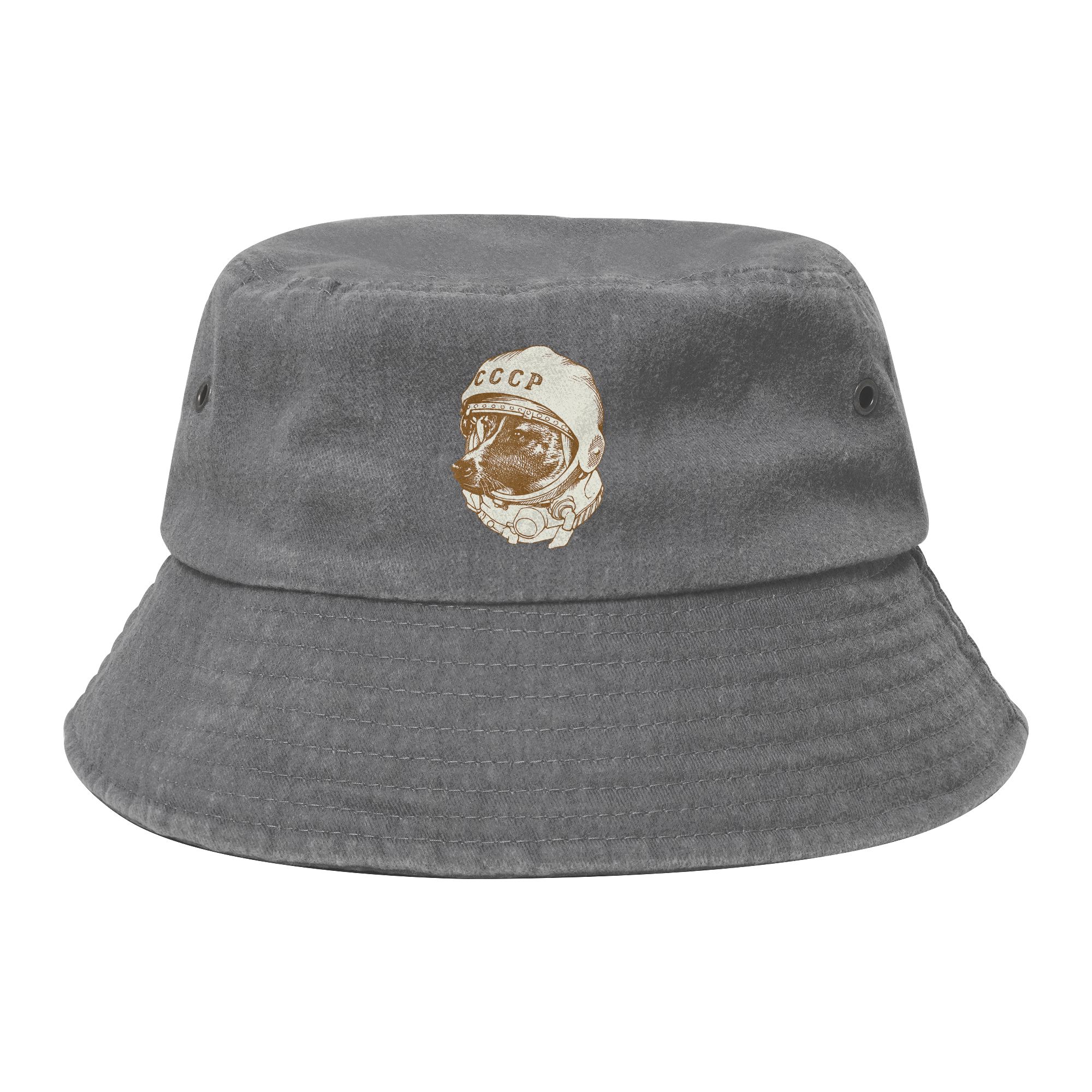 Laika Dog Sputnik Space Dog Space USSR CCCP Bucket Hats for Women Unisex Sun Hat Street for Outdoor Fishing FisherUnisex Hat Bob Hat One Size