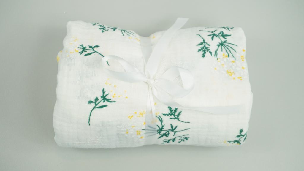 MUSLIN FITTED SHEET 100x50 summer meadow