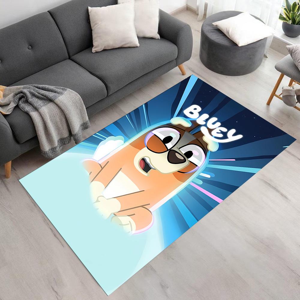 Bluey Fever Adventure Floor Rug Office Rug Perfect for Living Rooms Kitchen Bedrooms Foyer Antislip Carpet Office home decor Best for Christmas