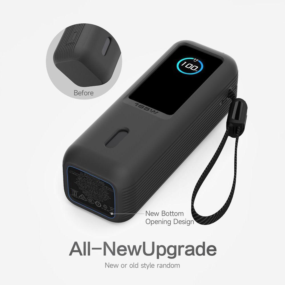 with Lanyard Silicone Carrying Case Anti-fall Phone Charger Case for Anker Zolo 165W Travel