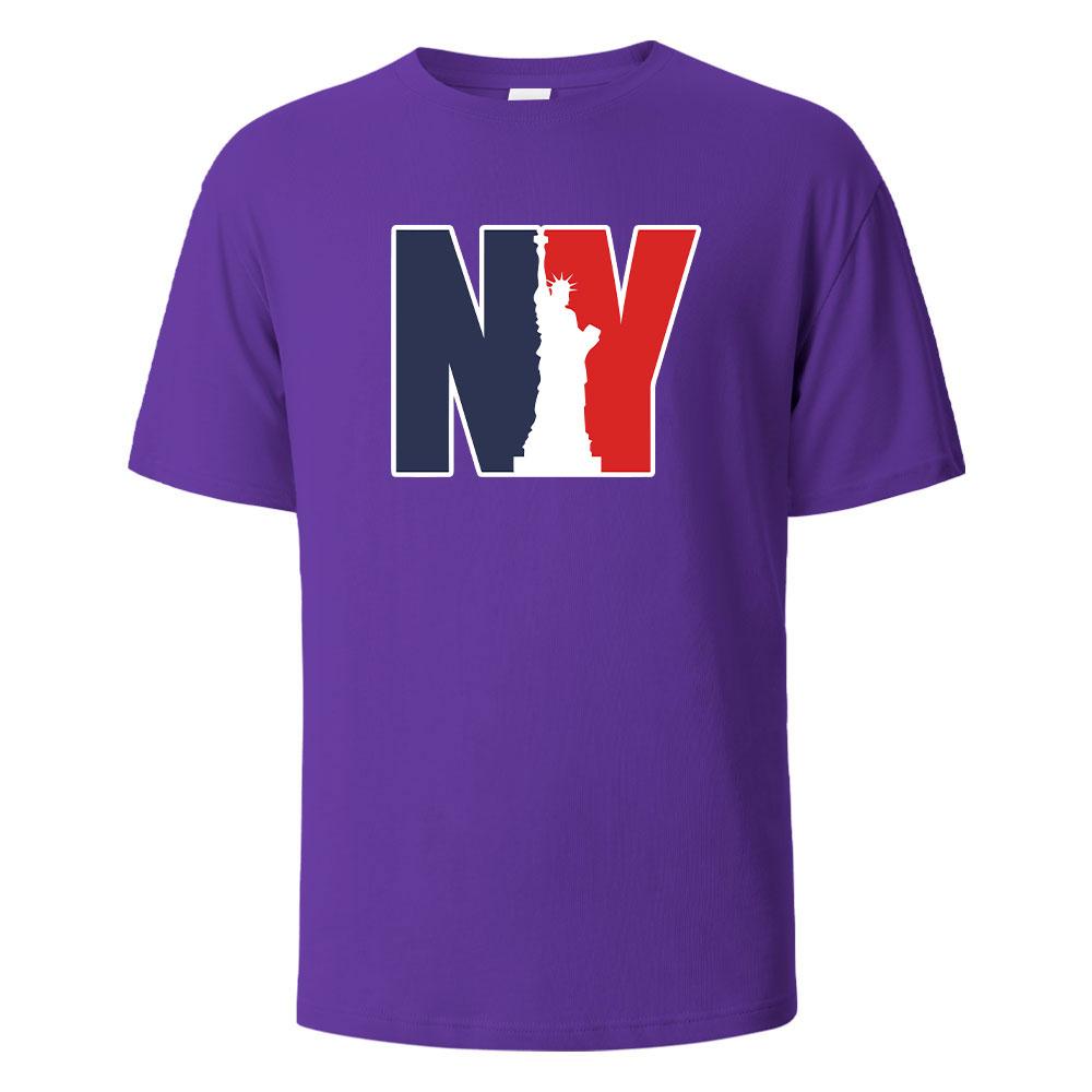 NewYork Print TShirt Summer Tees For Men Women 100 Cotton Oneck Oversize Casual Short sleeved Tops