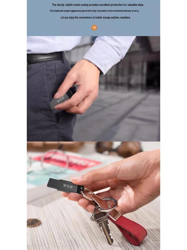 Youdie U600 Metal 64GB USB3.2 High-Speed Car-Mounted Engraving U Disk, Ideal for Creative Gifts and Exhibitions.