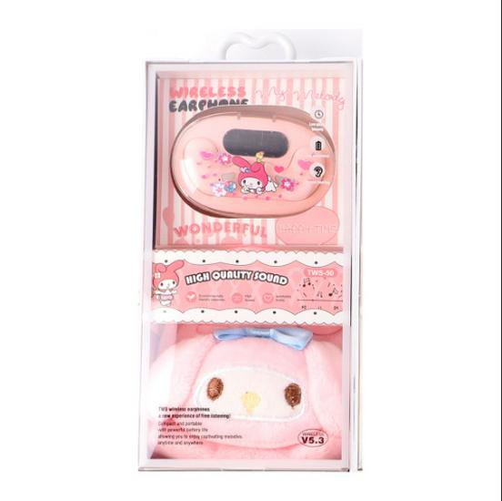 Hello Kitty Wireless Bluetooth Earphones with Cartoon Case & Coin Purse Set