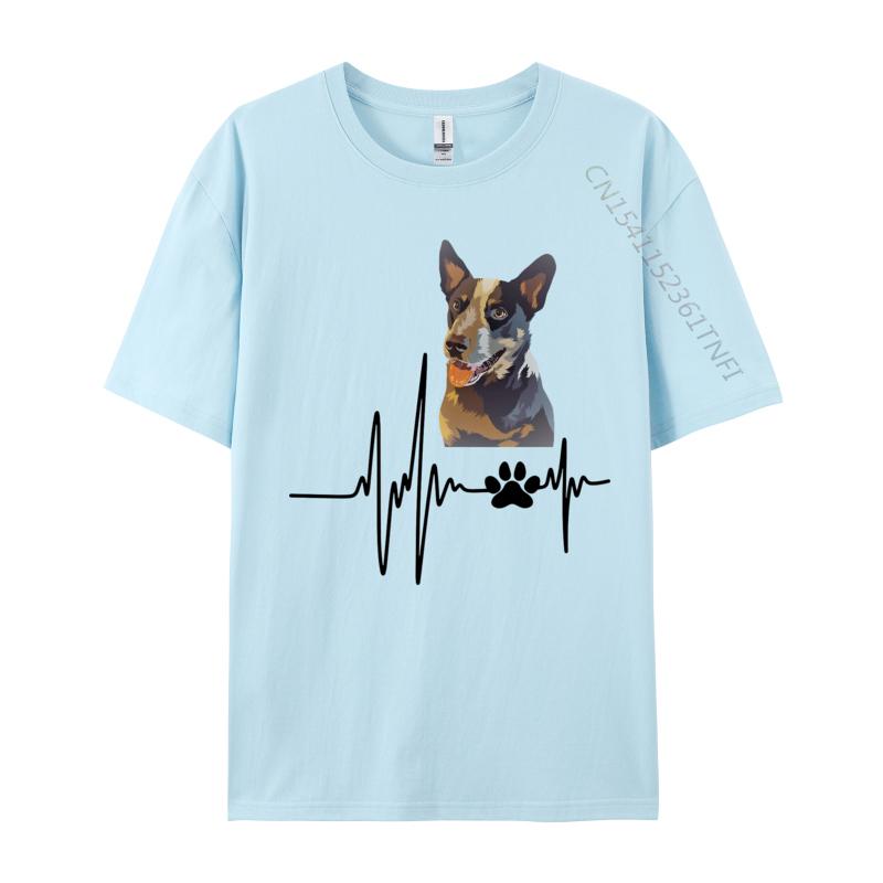 

Designer Luxury Pawsitively Heartbeat Tshirt Man Clothing TShirt Combed Cotton Funny Clothing Shirt 4XL