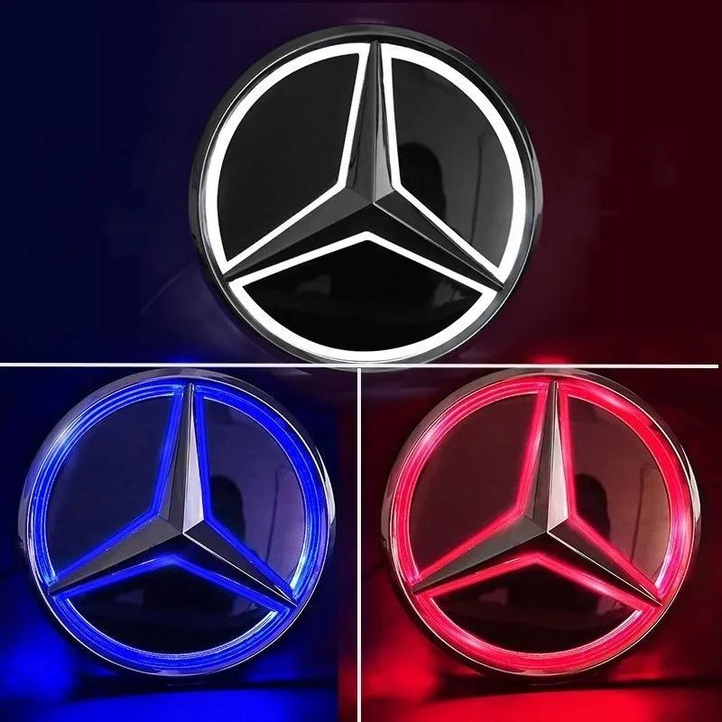 Přední mřížka auta Logo Světlo zrcátko LED Odznak Znak Svítící Dekorativní světlo Pro Mercedes Benz W213 E-Class příslušenství