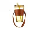 High Appearance Level Deer Cup Glass Water Cup Bamboo Joint Cup Coffee Beverage Straw Cup