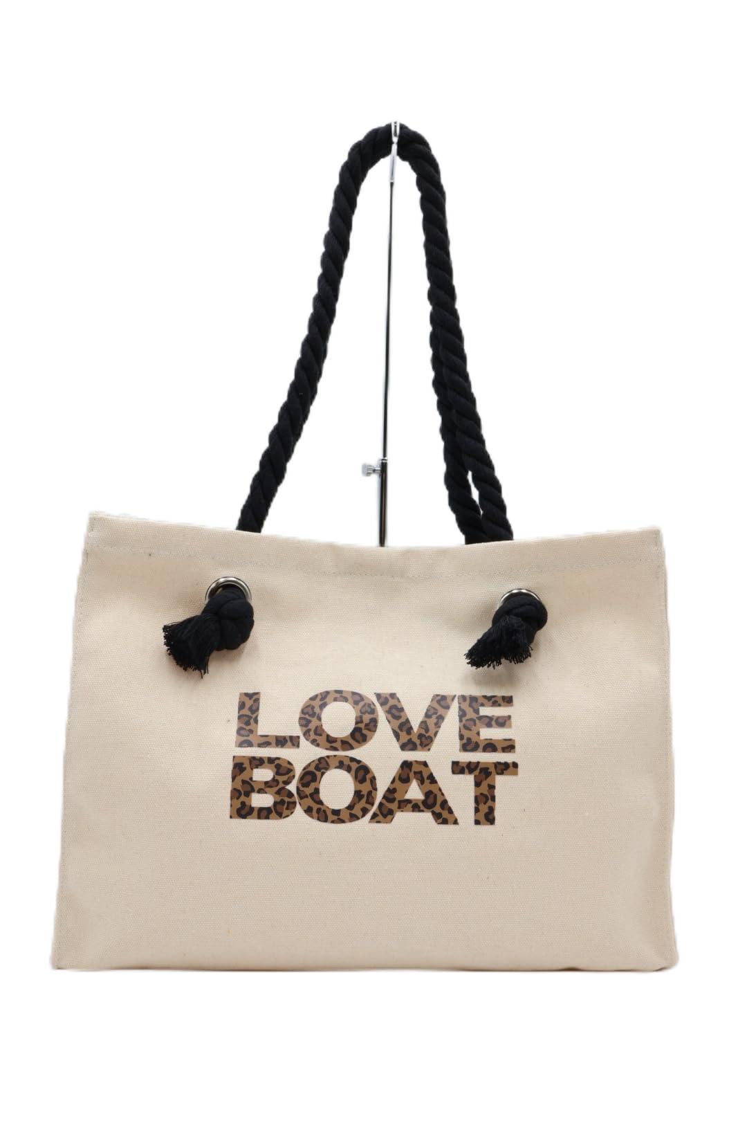 

LOVEBOAT Canvas Square Tote LB-TTB02 IVORY
