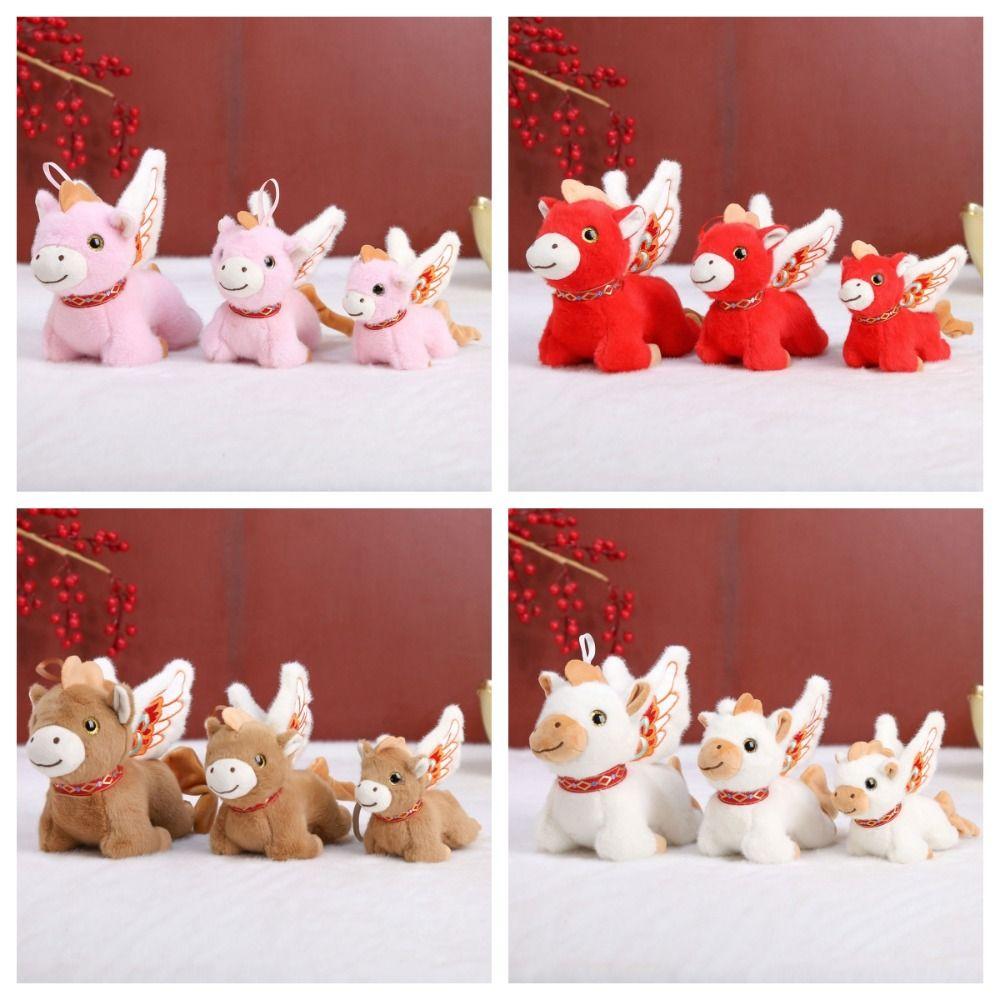 Cartoon Steed Doll Plush Flying Horse Keychain Plush Horse Doll Pendant  Festive Decor