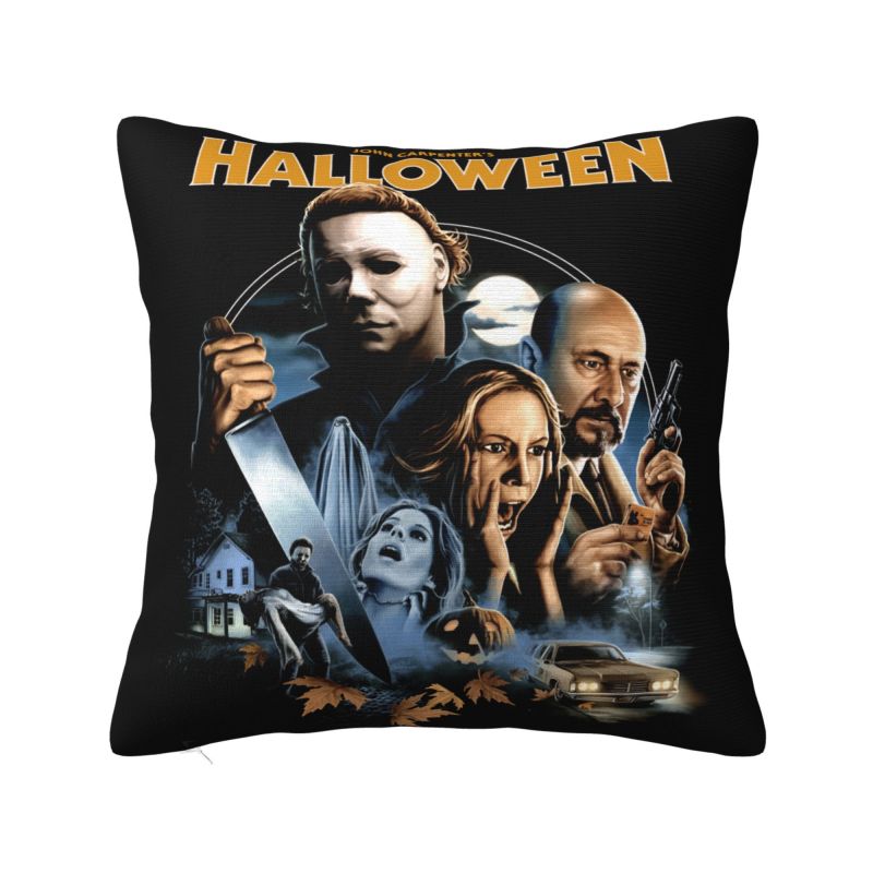 Custom Horror Movies Collage Throw Pillow Case for Living Room Vintage Scary Film Nordic Cushion Cover Square Pillowcase