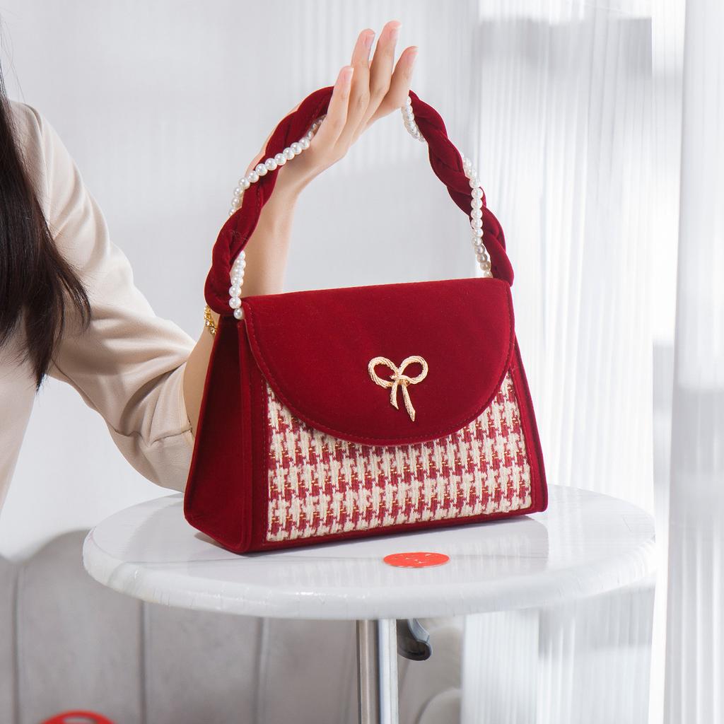 Large Capacity Handbag New Bride Female Niche Women'S Bag Wedding Bag Small Bag Crossbody Bag