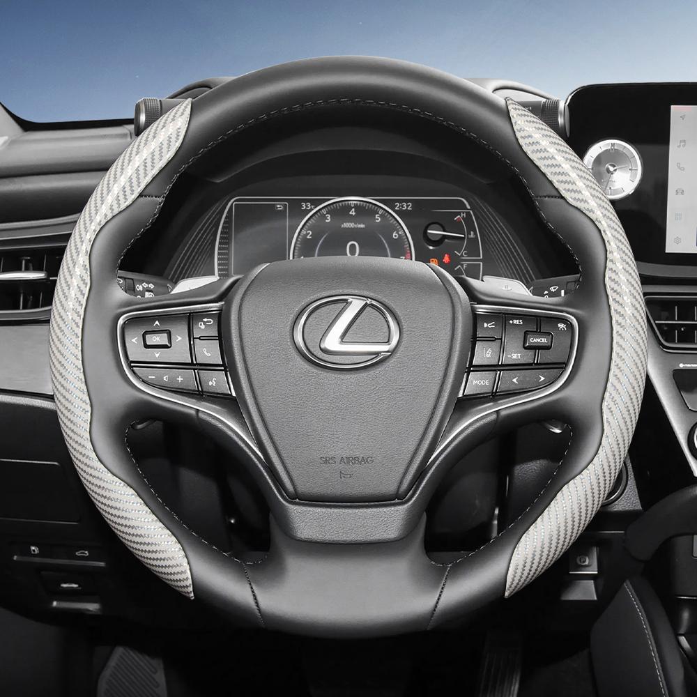 Alkalmas Lexus Szénszálas Textúrájú Kormánykerék Borítás Szegecselt Gyorskioldó Kialakítással, Tartós, Olyan Modellekhez, Mint az Rx Nx Es Gx Lbx Ux Is Rz