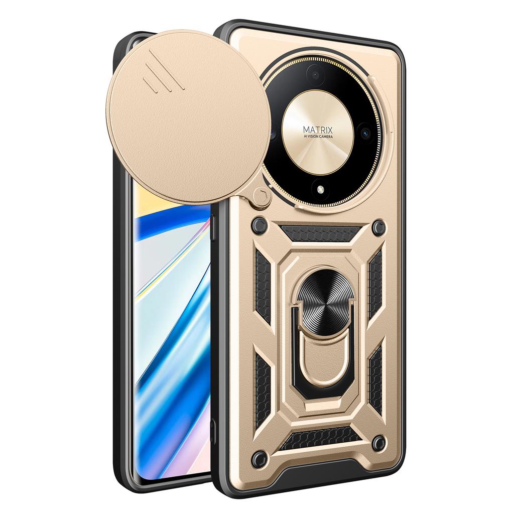 Priekš Honor X9b 5G/Magic6 Lite 5G mobilo tālruņu maciņi TPU+PC bīdāms objektīva aizsargvāciņš