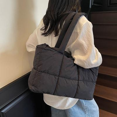 New Trendy Underarm Shoulder Bag Casual Large-capacity Cotton Clothing Bag Women's Portable Cloud Tote Bag