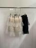 Korean MORE THAN YESTERD*Y Winter 25 Mesh Cake Lace Skirt