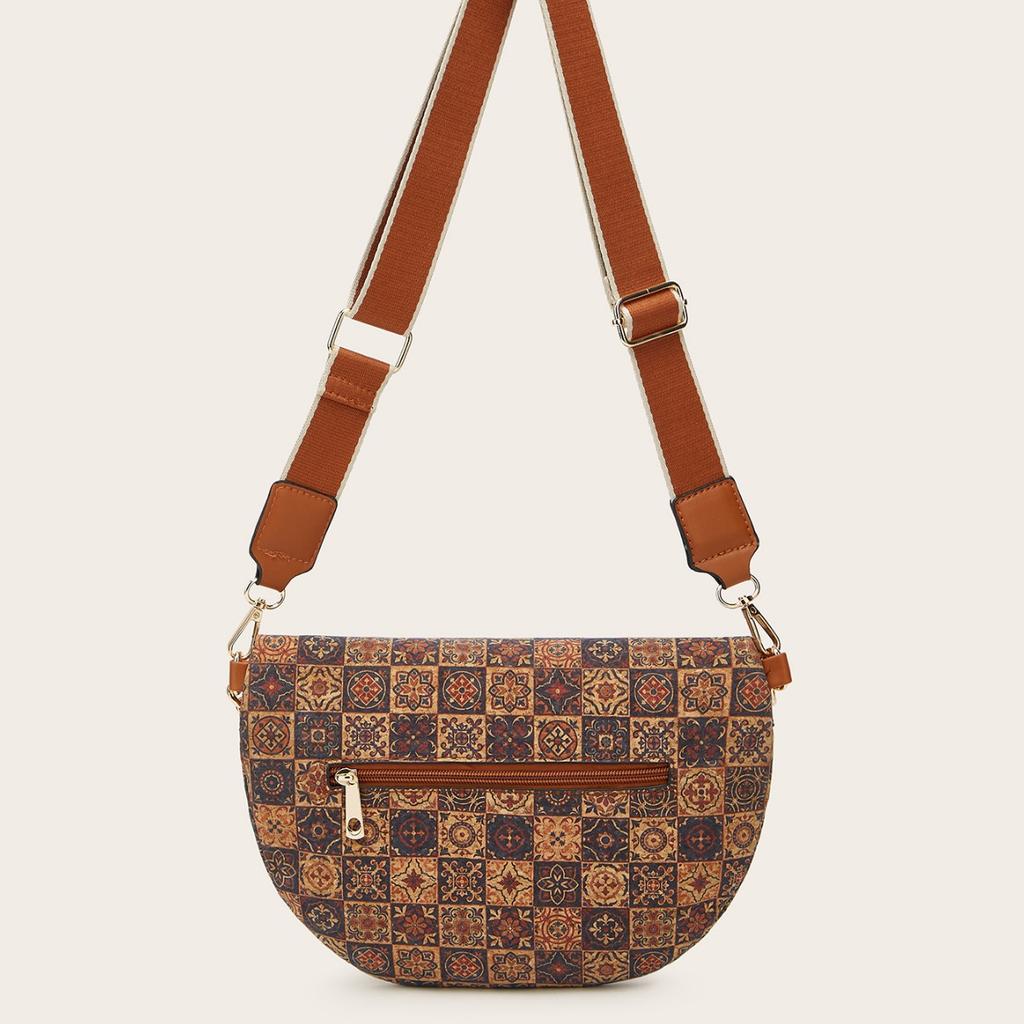 New niche design printed messenger fanny pack fashionable versatile women's breast bag single shoulder messenger bag