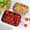 850/2400mL 304Stainless Steel Lunch Box with Buckle Sealed and Leak Proof Student Office Worker Bento Box Food Storage Container