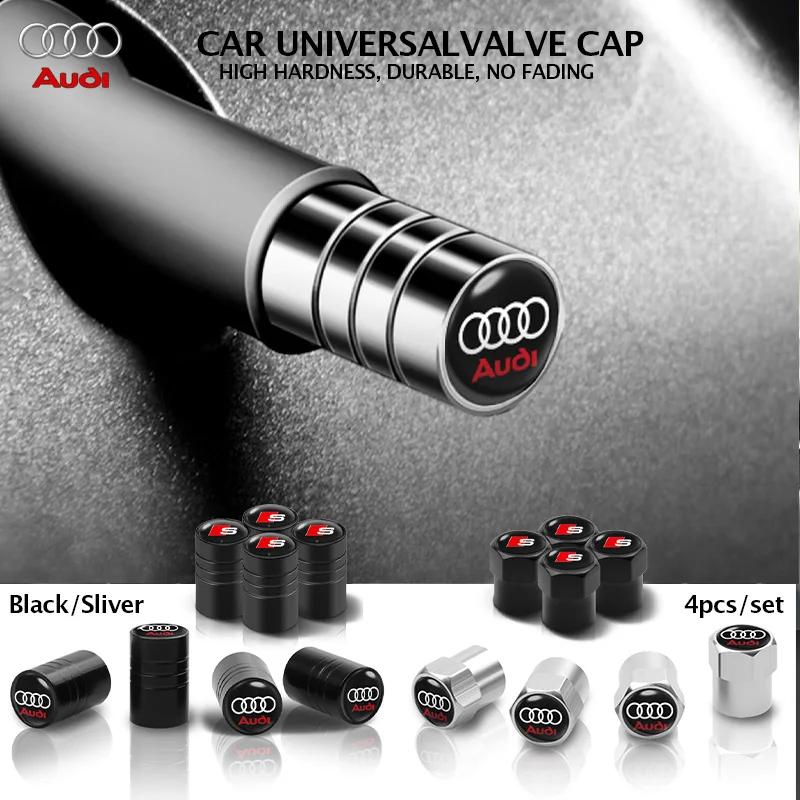 4PCS Tire Valve Stem Caps for 4HGIEW A3 A4 A5 A6 A7 A8 Q3 Q5 Q7 TT Sline S3 RS Quattro Wheel Air Valve Covers etc
