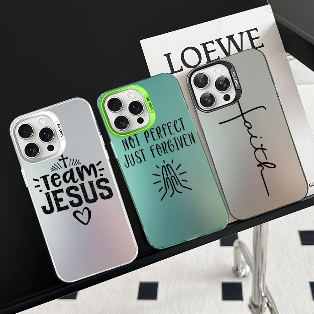 Faith Christian Religious Jesus Phone Case For iPhone 16 15 14 13 12 11 Pro Max X XR XSMAX 8 7 Plus Matte Shockproof Back Cover