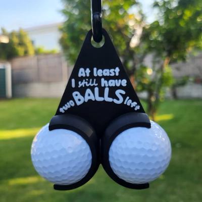 Funny Golf Ball Holder Golf Accessories Black 3D Printed Golf Tee Holder Sports Gift for Golfers Men 1pcs