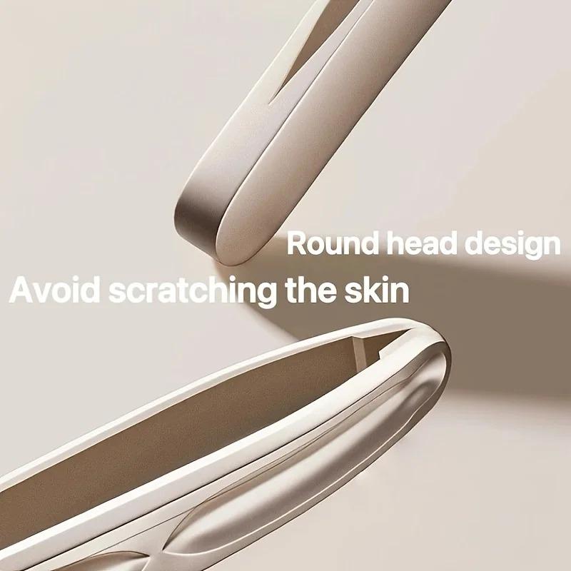 Stainless Steel Eyebrow Tweezers Precise Beard And Sideburn Trimming Gentle On Skin Light Round Head
