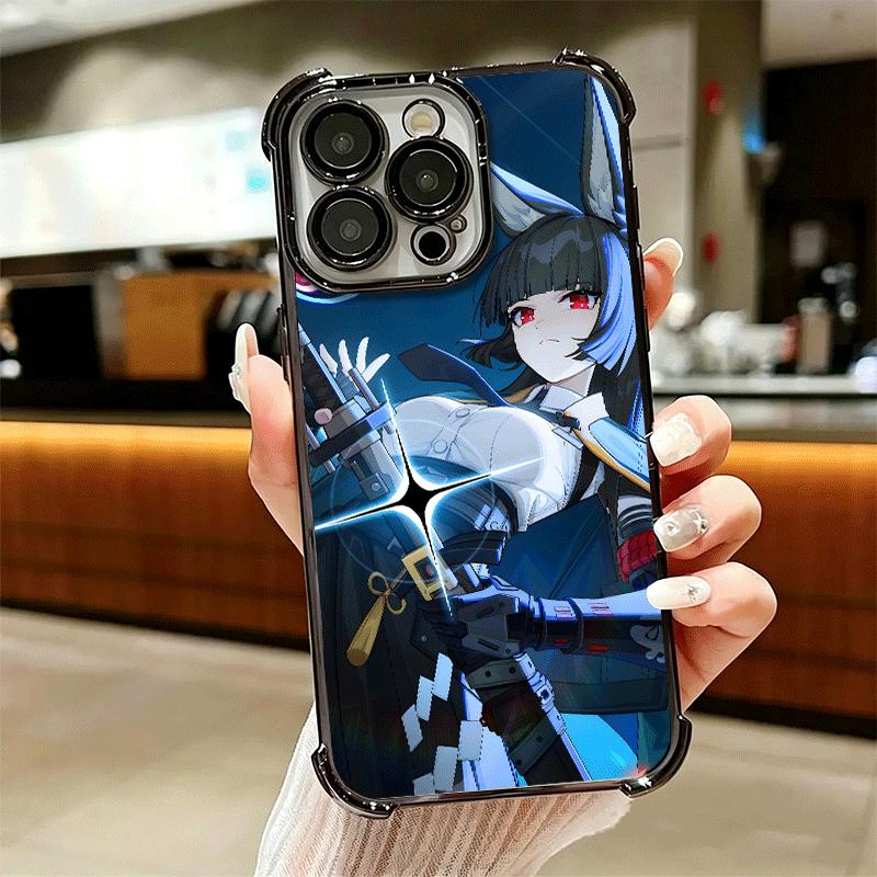 Zenless Zone Zero Hoshimi Miyabi Soft Phone Case For iPhone 15 16 17 Air 14 Pro Max 16E Plus 13 12 Mini Plating Anti-Fall Fundas