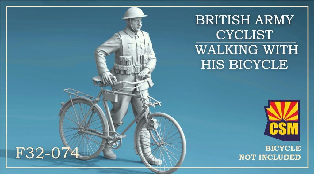 Copperstate Models 1/32 Scale WWI British Bicycle Rider II 3D Printer Kit COPF32074 (People)