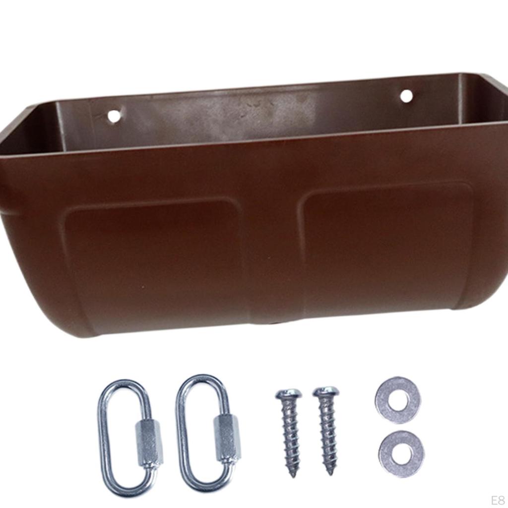 Hanging Fence feed Trough Feeder Bucket for Pet Small Animals White