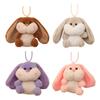 Fashionable Rabbit Shaped Keyring Long Eared Plush Bunnys Bag Pendant Keychain Handbag Accessory for Animal Lovers