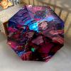 Blue Fury: Warrior's Resolve Folding Umbrella Suitable for All Seasons Umbrella Sun Umbrella Light Umbrella