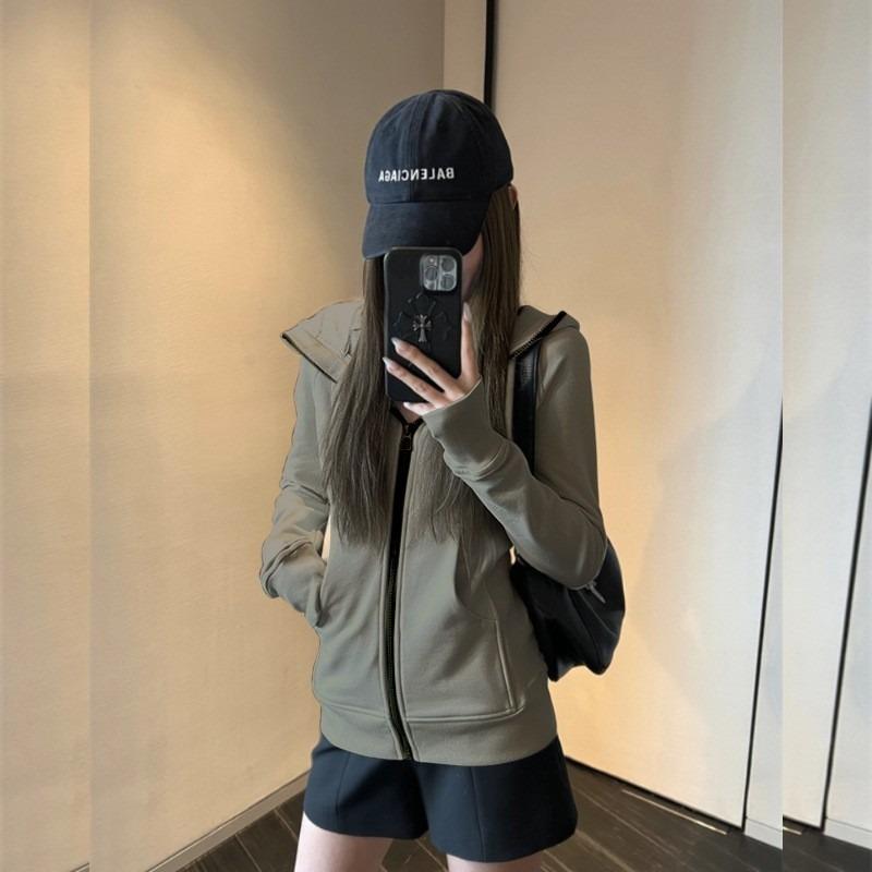 Shandong Jimo sweater top, huge good-looking unique simple flow wear with hooded thin coat