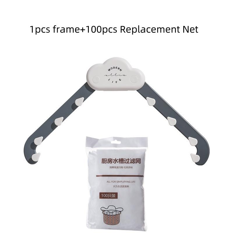 

Набор сеток для кухонной раковины, Треугольная корзина для сушки, Сетка для мытья, не контактирующая с пищей, Подвесная полка для хранения пищевых отходов серый