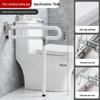 Wall-Mounted Folding Toilet Handrail for Elderly - ABS Stainless Steel