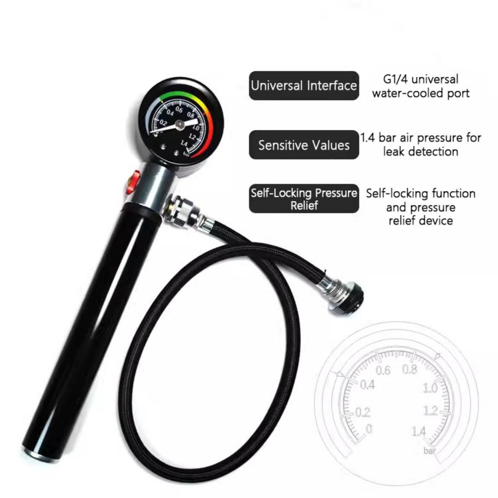 Portable Car Water Tanks Leak Detector Pressure Gauge Air Pumps Pressure Resistance Automobile Cooling System Tester