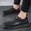 Fashion Business Formal Shoes Cow Leather Casual Shoes Winter Men Loafers Slip On Moccasins Outdoor Tooling Shoes Zapatos De Hombre