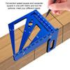 Upgrade Holzbearbeitungs-Messlineal Metrisch Zoll 3D Mehrwinkel-Aluminiumlegierung 22,5 30 45 60 67,5 90 Grad Winkelquadrat