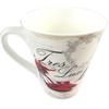 Les Trésors De Lily [N9631] - Porcelain Mug 'Belle Epoque' Beige Red - 11x9 Cm