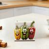 Houten Servethouder, met High-Definition UV-Print Cartoonontwerp, Stabiele Basis Servetdispenser voor Keuken Eettafel