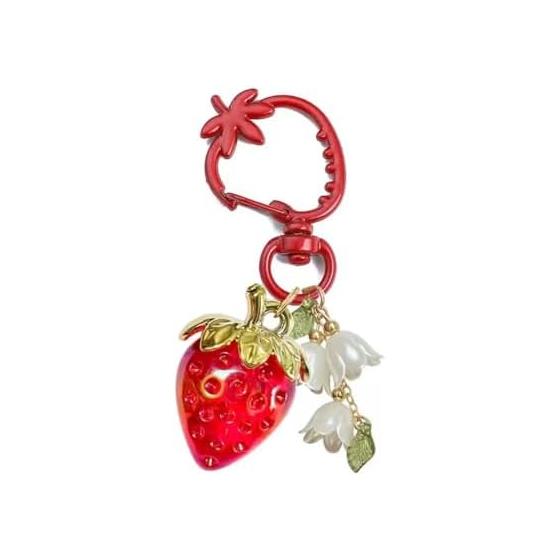 [AIXUAN] Cute three-dimensional heart-shaped strawberry keychain