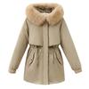 In Winter, The New Artificial Fur Pie Overcomes The Cotton-padded Women's Detachable Loose Fur Collar Cotton-padded Jacket Coat.