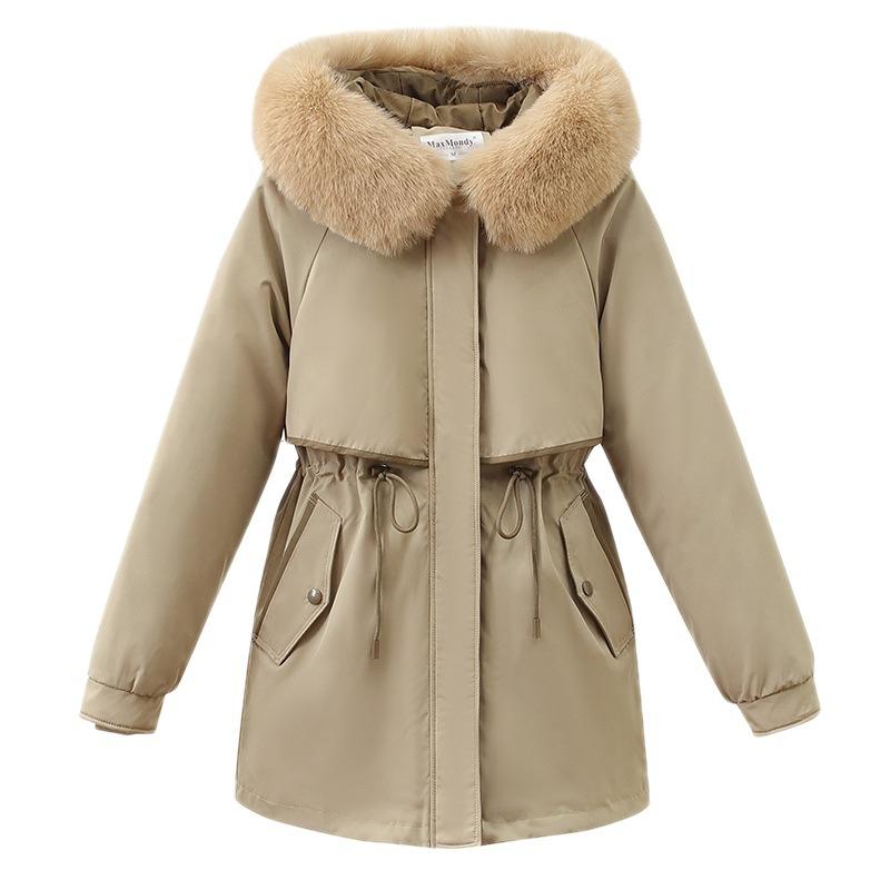 In Winter, The New Artificial Fur Pie Overcomes The Cotton-padded Women's Detachable Loose Fur Collar Cotton-padded Jacket Coat.