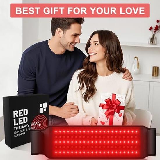 Red Light Therapy for Body 5 Light Levels Infrared Heat Therapy Belt Wrap for Back Waist Muscle Pain Relief 660nm 850nm Led Beads Device with Timer