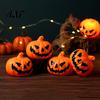 Realistic Patterned Seasonal Decor 3Pcs Halloween LED Pumpkin Light, Spooky Ghost Hanging Celebration Wall Hangings for Bar, Glowing Haunted