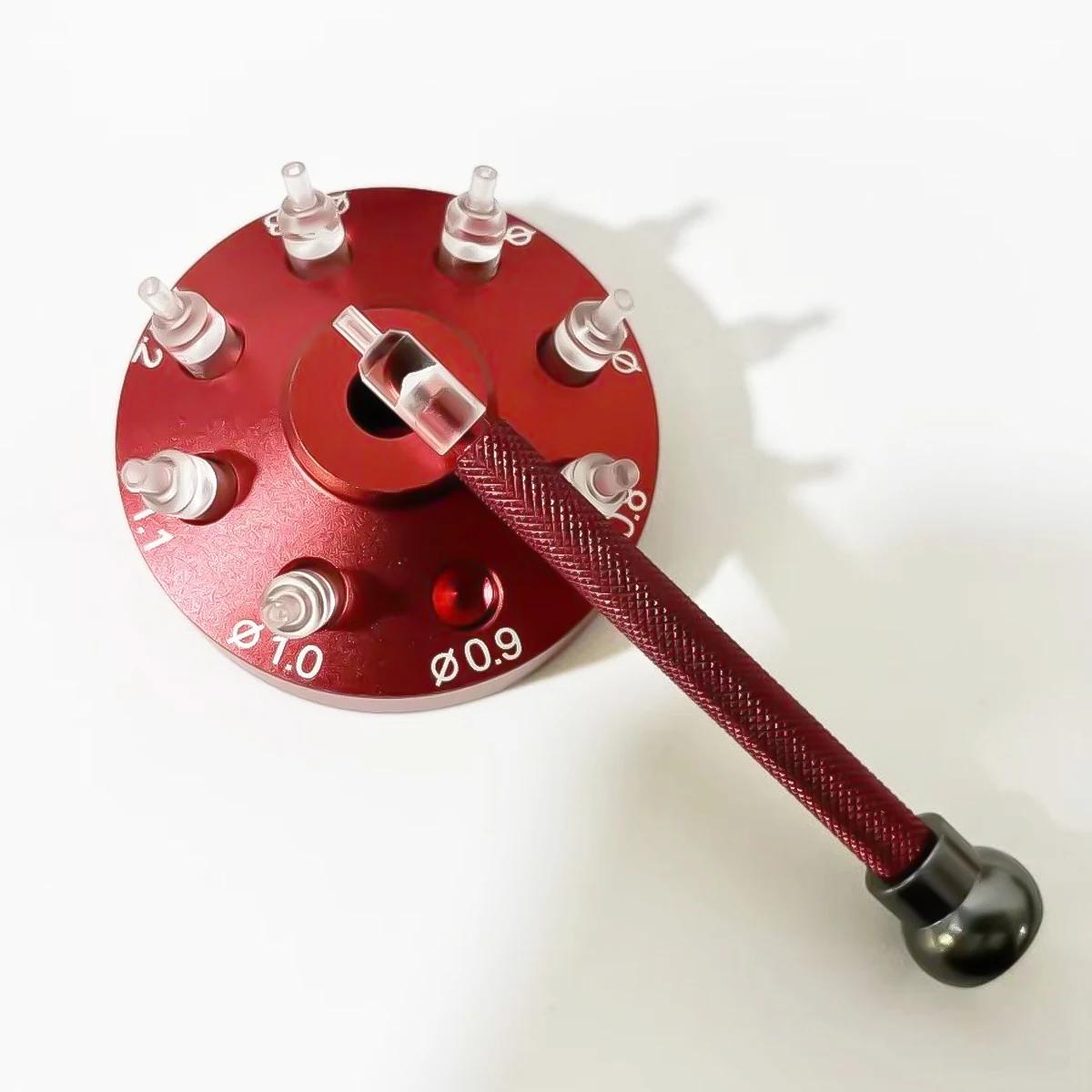 

0.8mm-2.0mm Watch Hands Fitting Setting Presser Pusher Setter with 8 Accessory Alloy Steel Watch Needle Holder Watch Repair Tool