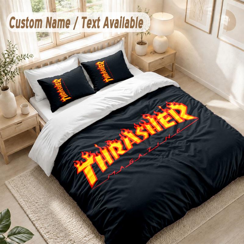 Trapstar Bedding Set, 1 Duvet Cover & 2 Pillowcases Soft Comfortable Bedroom Home Textile Decor