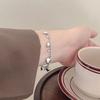 Zinc Zinc Alloy Gold Bracelet Rhinestone Charm Hand Chain Exquisite Heart Bracelet  Bridal Party