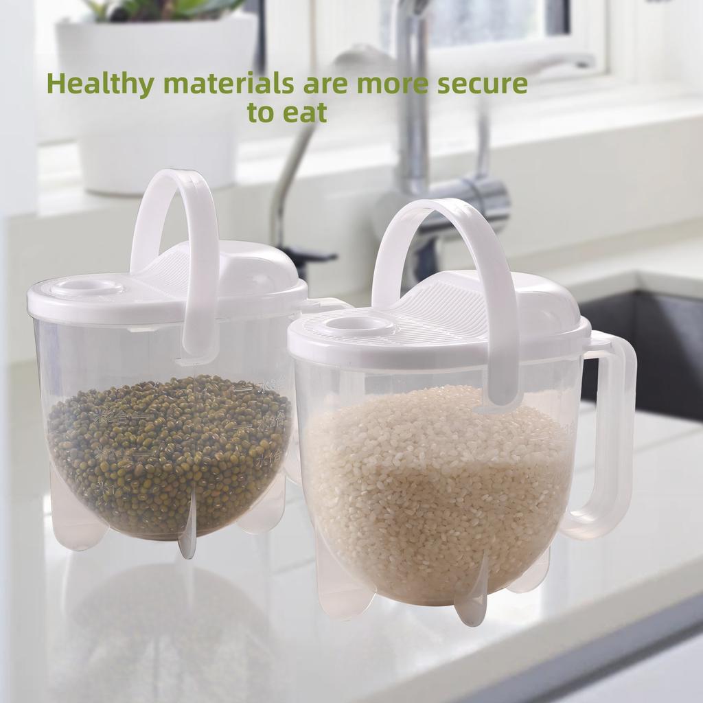 1PCS Hands-free Rice Washer Drain Flush Rice Cleaning Artifact Lazy Rice Washing Rice Sieve Drain Basket Rice Washing Basket