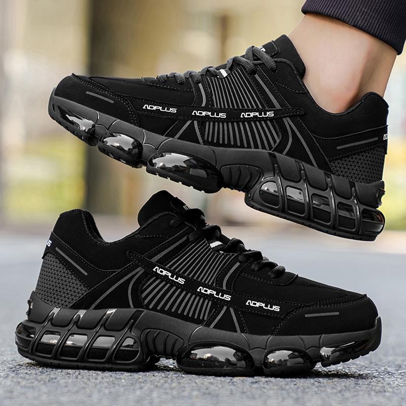 Men's Autumn New Leather‑Upper Sports Casual Shoes, Non‑Slip Wear‑Resistant Travel Shoes, Soft‑Sole Lightweight Running Sneakers
