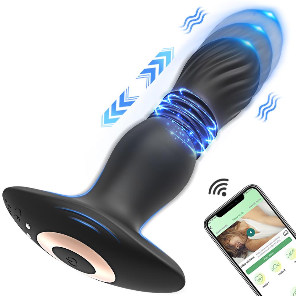 App Control Anal Vibrator Vibrating Butt Plug Men Male Prostate Massager Stimulator Female Masturbator Adult Sex Toys For Women